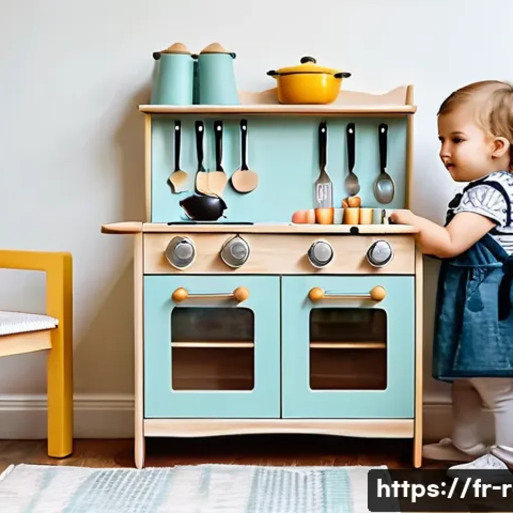 주방놀이 브랜드 비교 - A high-quality wooden toy kitchen designed for children, featuring solid wood construction with smoo...